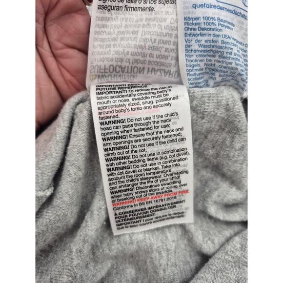 Halo Baby's Size 0-3 Months Zip Front SleepSack Swaddles Gray Heather - Picture 5 of 6